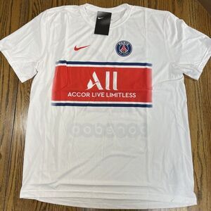 New Nike Messi Paris PSG Argentina Men's T-Shirt Jersey Size XL White World Cup